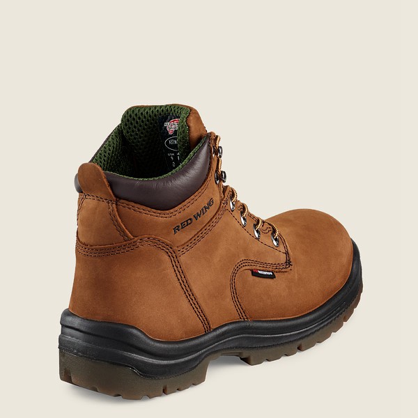 Red Wing Safety Boots Mens Brown - King Toe® - 6-inch Waterproof Toe - 7538610-OM